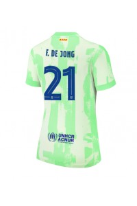 Barcelona Frenkie de Jong #21 Fotballdrakt Tredje Klær Dame 2024-25 Korte ermer